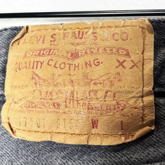 Vintage 80s Levi's 501 Slim Tapered Button Fly Rigid Denim Jeans Mom - Picture 12 of 14